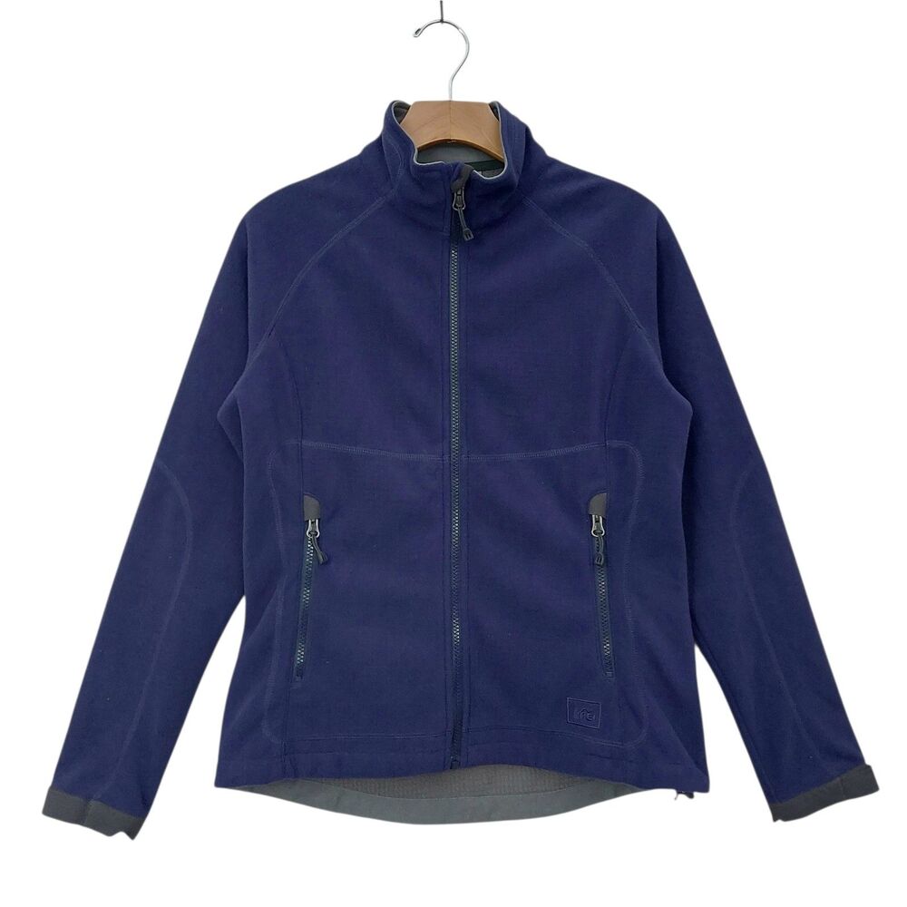 Rei Fleece Jacket Womens Small Purple Full Zip Lightweight Travel Outdoor Hiking